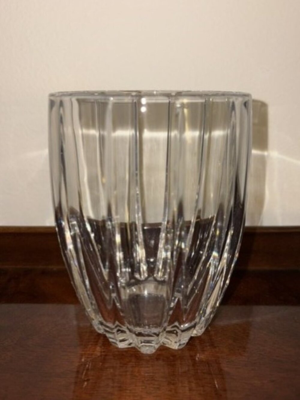 Waterford Marquis Signed Omega Fluted Crystal Double Old Fashioned Glass